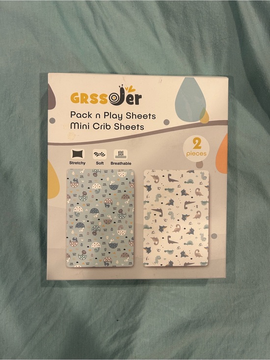 Other - GRSSOYER Pack n Play Mini Crib Sheets - Blue and White